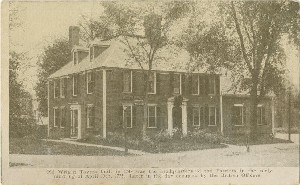 Old Wright Tavern built in 1747 was the headquarters of the Patriots in the early morning of April 19th, 1775. Later in the day occupied by the British Officers.; early 20th 
	century