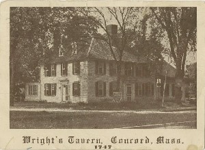 Wright's Tavern, Concord, Mass. 1747; circa 1939 postmark date